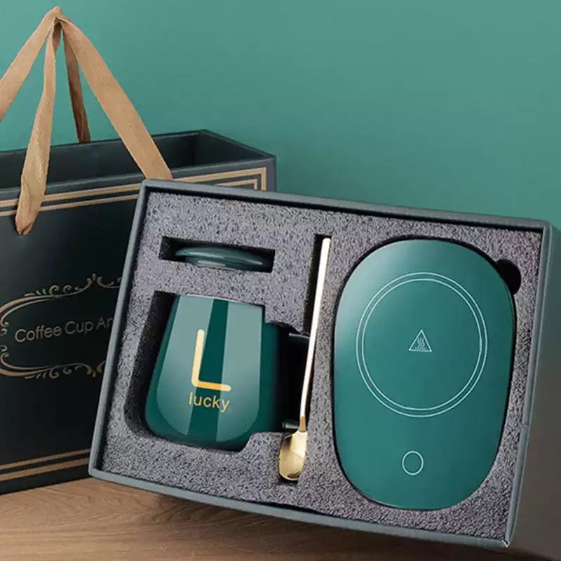 Подарунковий набір чашка з підігрівом